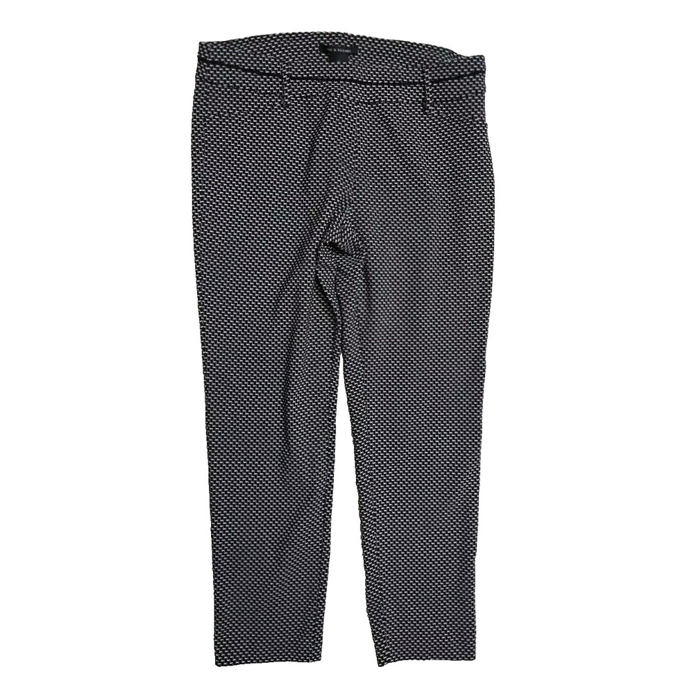 Zac & Rachel Pants Womens Size 14 Black White Houndstooth Pull On Pants